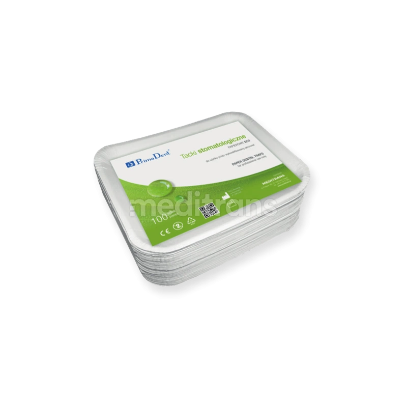 PrimaDent одноразовые бумажные лотки ECO 100pcs White с печатью