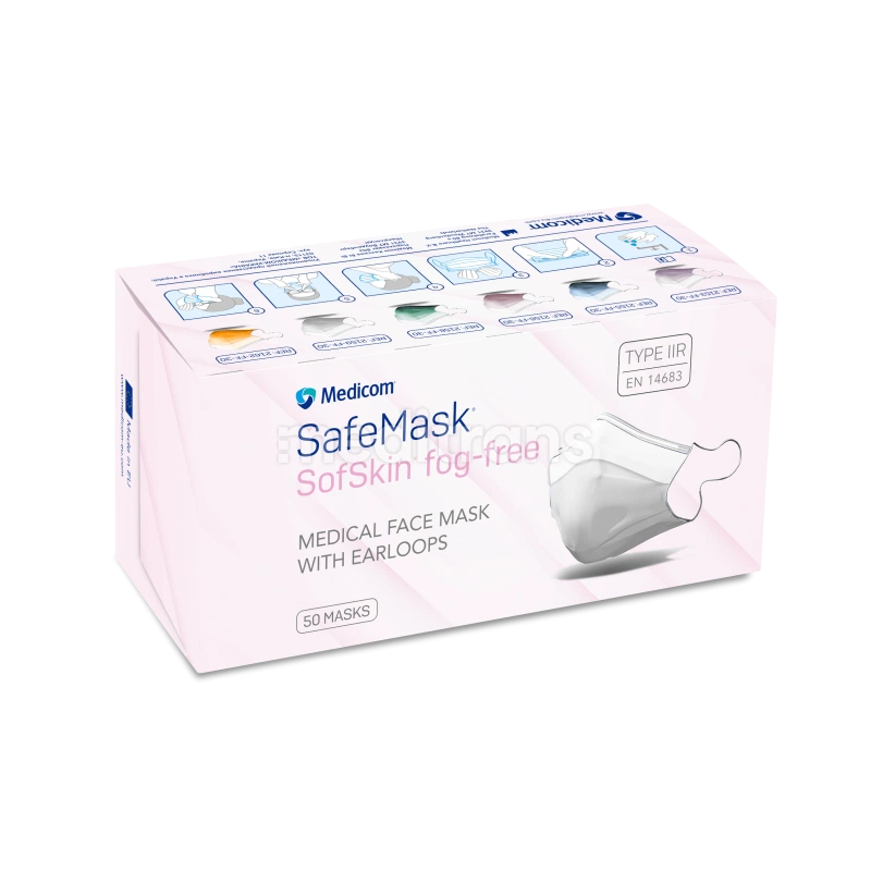 Медицинские маски SAFEMASK SofSkin FOG-FREE тип IIR