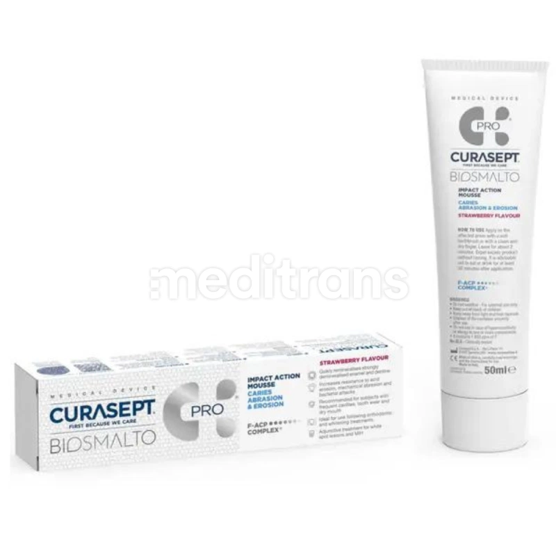 Curasept Biosmalto - клубничный зубной мусс 50мл