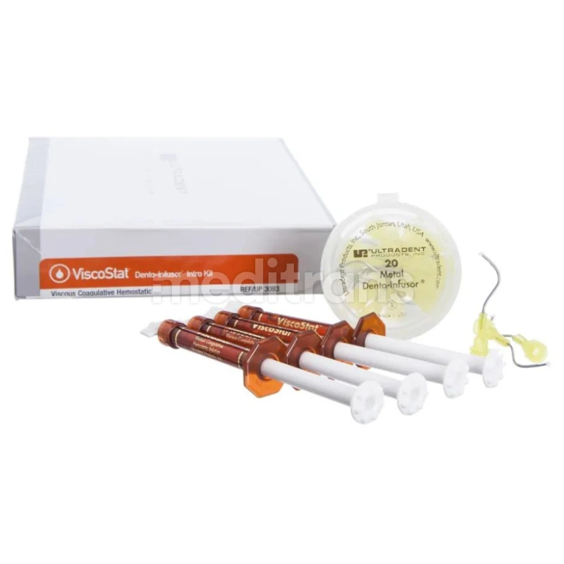 Кровоостанавливающий препарат Ultradent ViscoStat Kit 4x1, 2 мл + наконечники