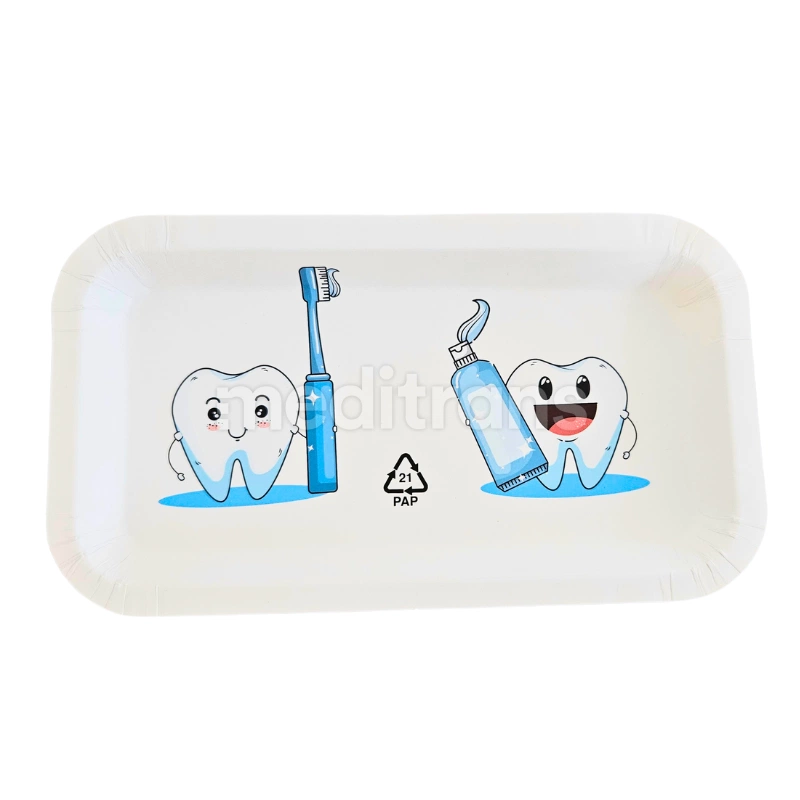 PrimaDent одноразовые бумажные лотки ECO 100pcs White с печатью