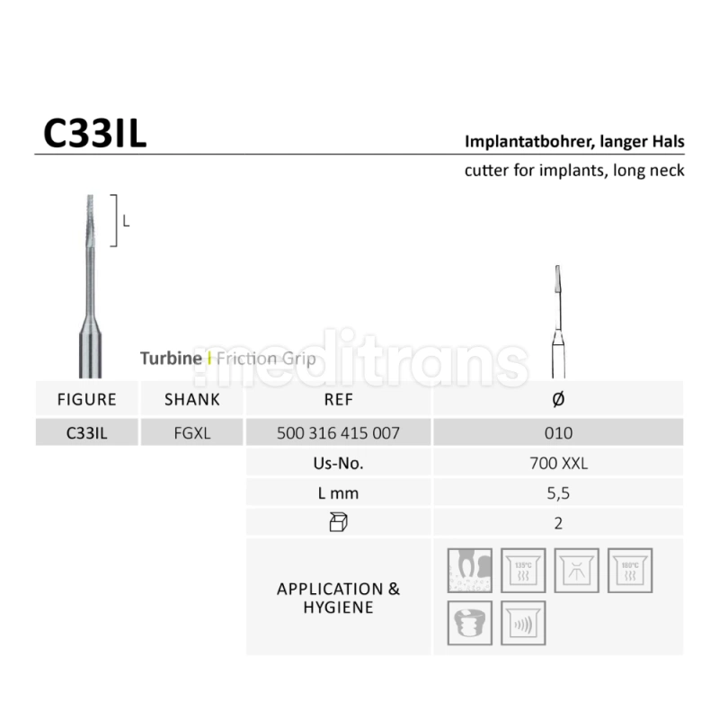 Jota Cone Implantbohrer Long t цементированный карбид-расширенный конус