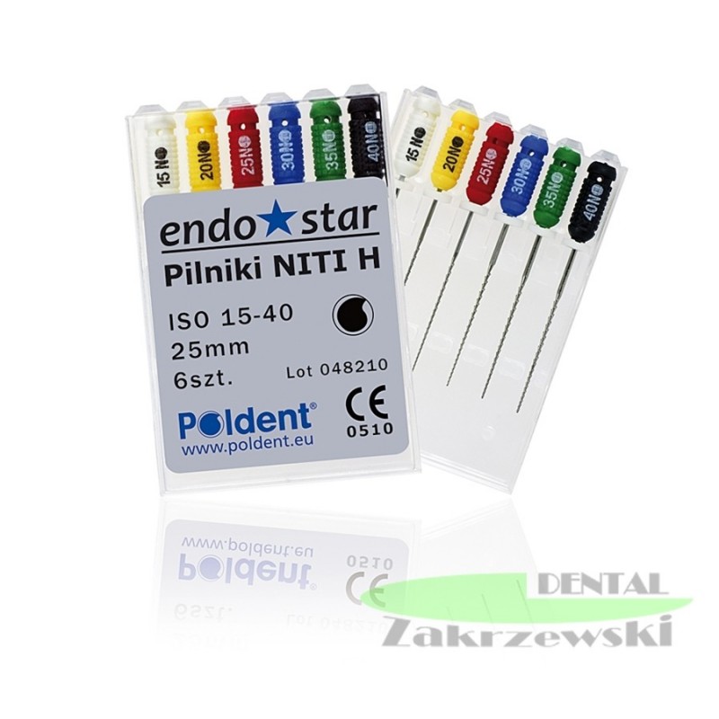 Pilniki NiTi H 31mm/28mm/25mm/21mm. op. 6 шт. Poldent