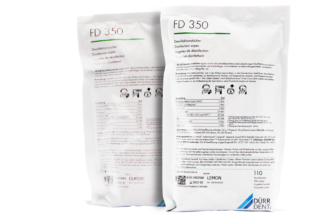 Спиртовые салфетки FD 350 вкладыш 110 шт. Durr