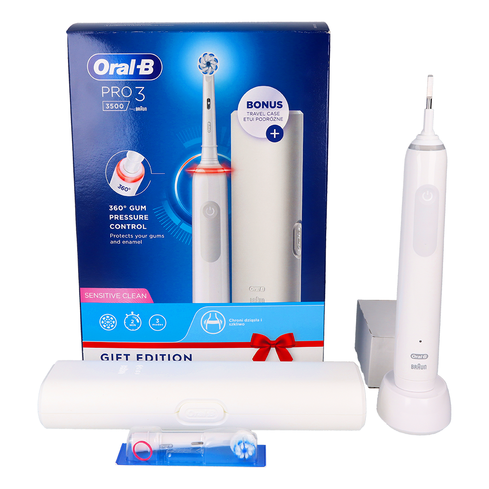 Электрическая зубная щётка Oral-B PRO 3 3500 + дорожный футляр