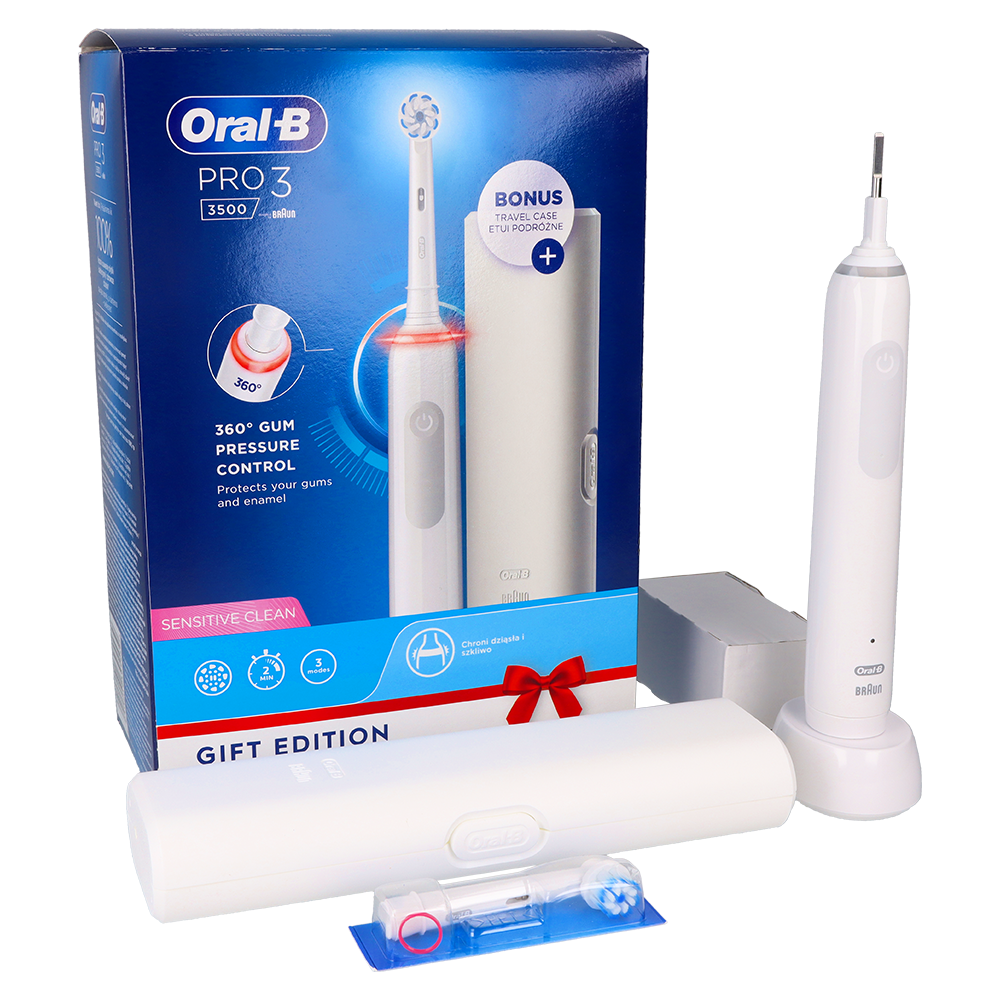 Электрическая зубная щётка Oral-B PRO 3 3500 + дорожный футляр