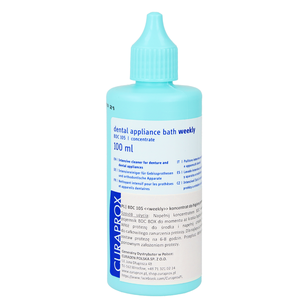 Концентрат для еженедельной чистки протезов BDC 105 Weekly, 100 мл Curaprox