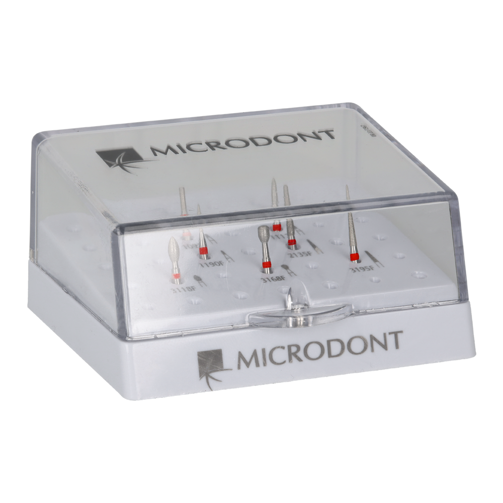 Набор из 7 алмазных сверл Microdont.