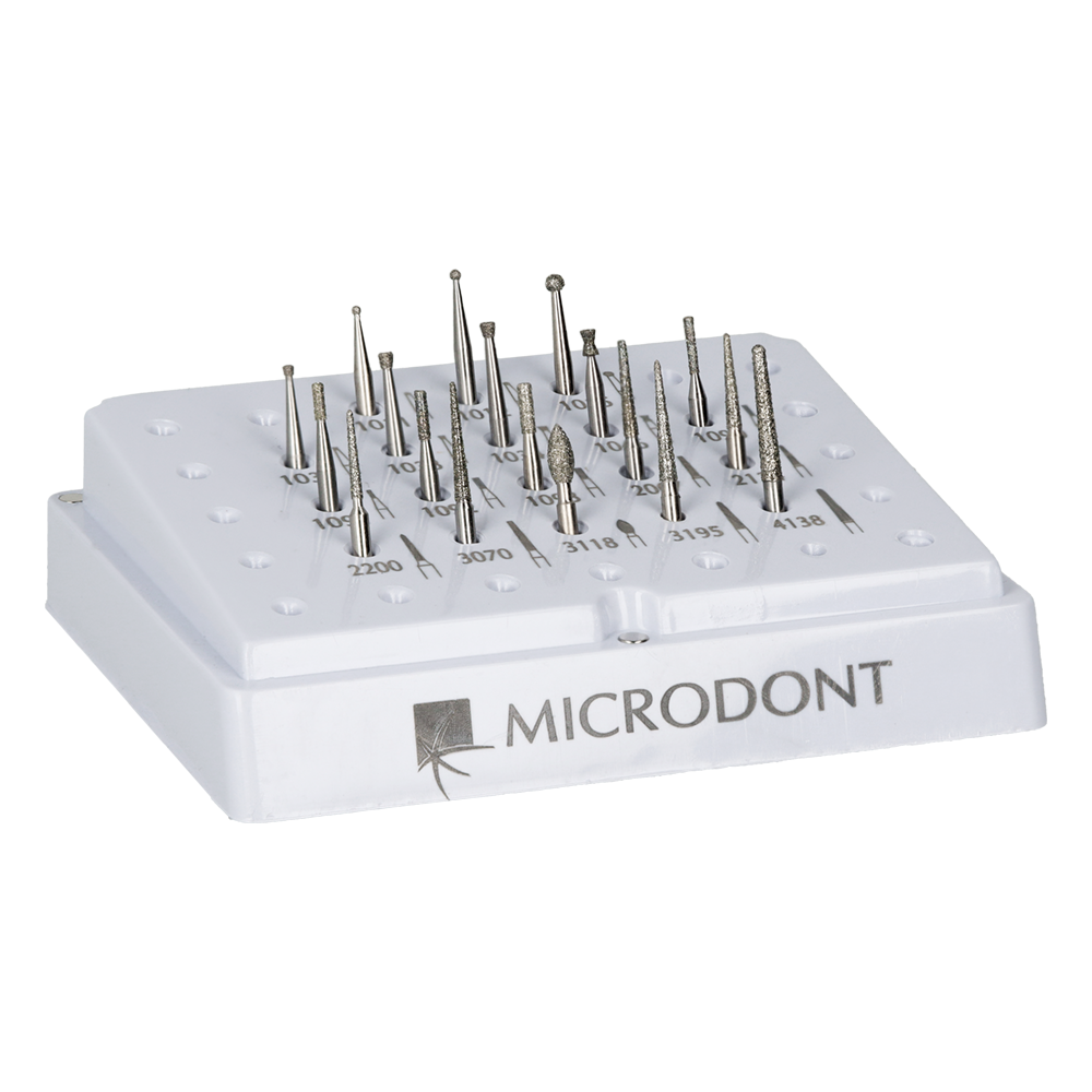 Набор алмазных боров 18 шт. Microdont