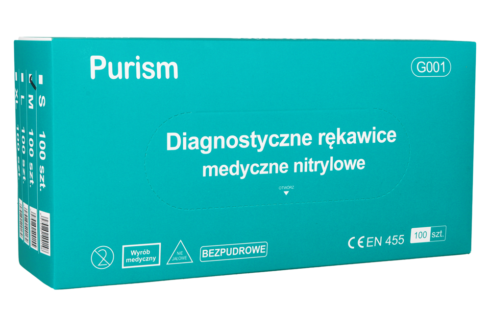 Перчатки нитриловые синие Purism 100 шт.