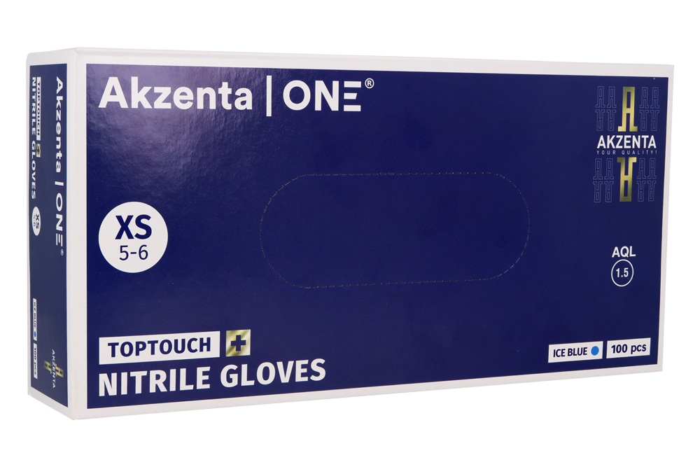 Перчатки нитриловые Ice Blue Akzenta 100 шт.