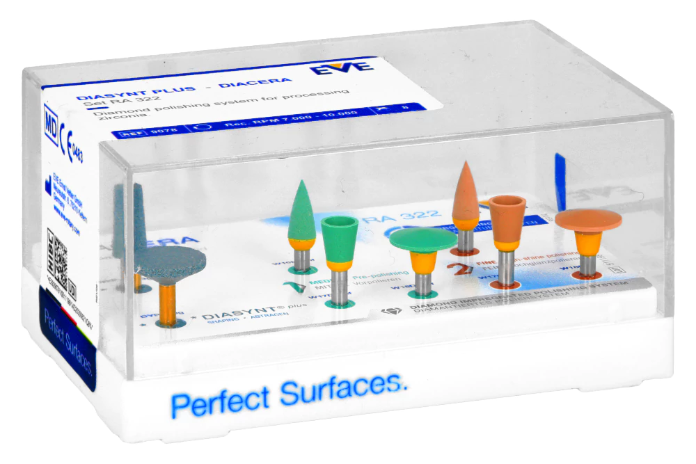 Алмазные полировочные резинки Diacera 8 шт. EVE