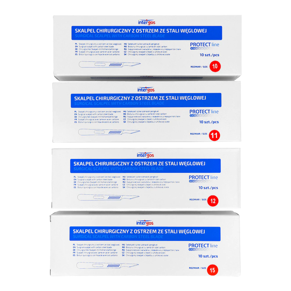 Одноразовые скальпели, 10 шт. Intergos