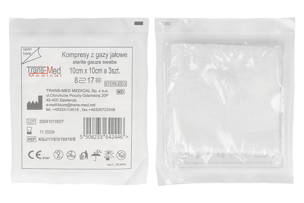 Стерильные марлевые салфетки 3 шт. Trans-Med