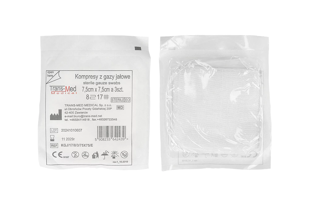 Стерильные марлевые салфетки 3 шт. Trans-Med