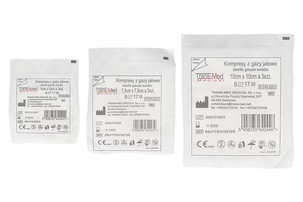 Стерильные марлевые салфетки 3 шт. Trans-Med