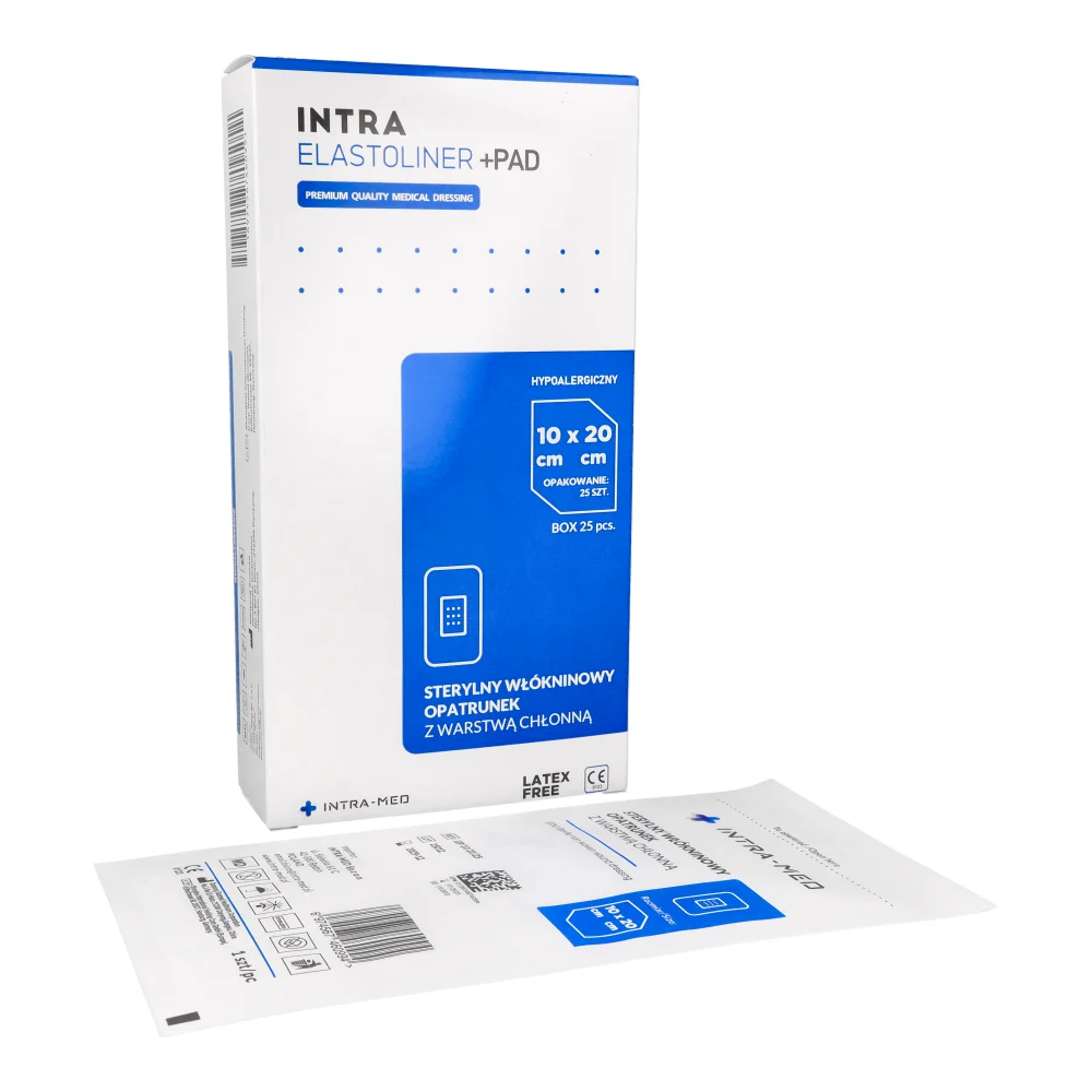Пластырь с впитывающей подушечкой 25 шт. Intra-Med