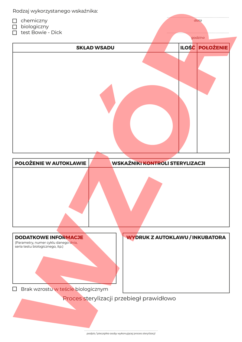 Журнал мониторинга процессов стерилизации